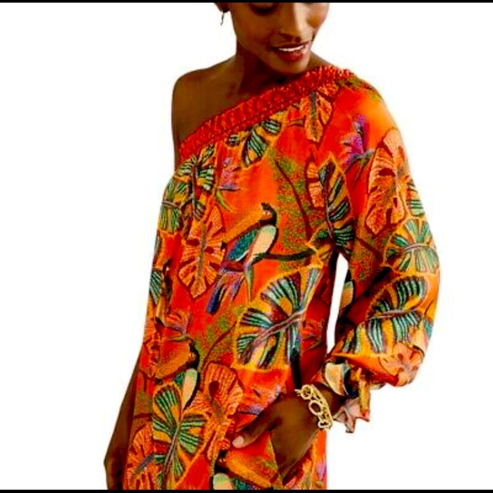 Farm rio Fiji one shoulder dress L